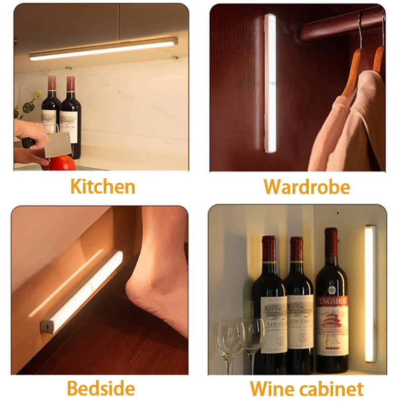 Type C Rechargeable Light. for Cabinet, Wardrobe, Lamp, Staircase and Backlight For Kitchen